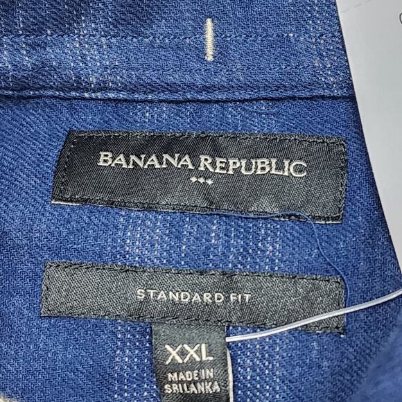 NWT BANANA‎ REPUBLIC MEN'S Untucked Flannel Shirt Size XXL - Picture 5 of 8